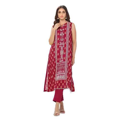 1 Piece Unstitched Printed Linen Shirt VS-42001