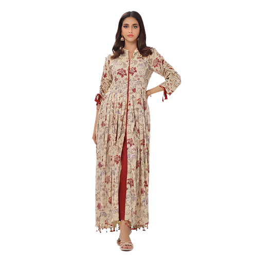 1 Piece Unstitched Printed Linen Shirt VS-42004