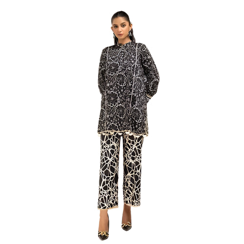 2 Piece Unstitched Printed Linen Suit VT-42005